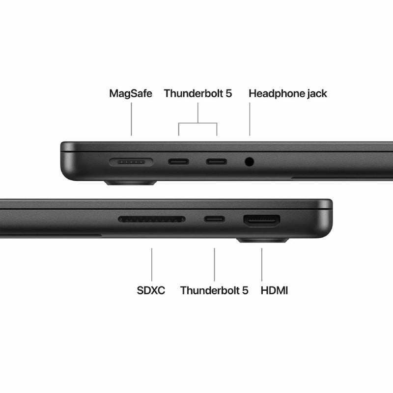 Apple MacBook Pro - 14.2" Standard Glass / M5 Pro / 15-Core CPU / 16-Core GPU / 24GB RAM / 1TB SSD / Arb/Eng / Space Black / 1YW (Z1ML003FS)