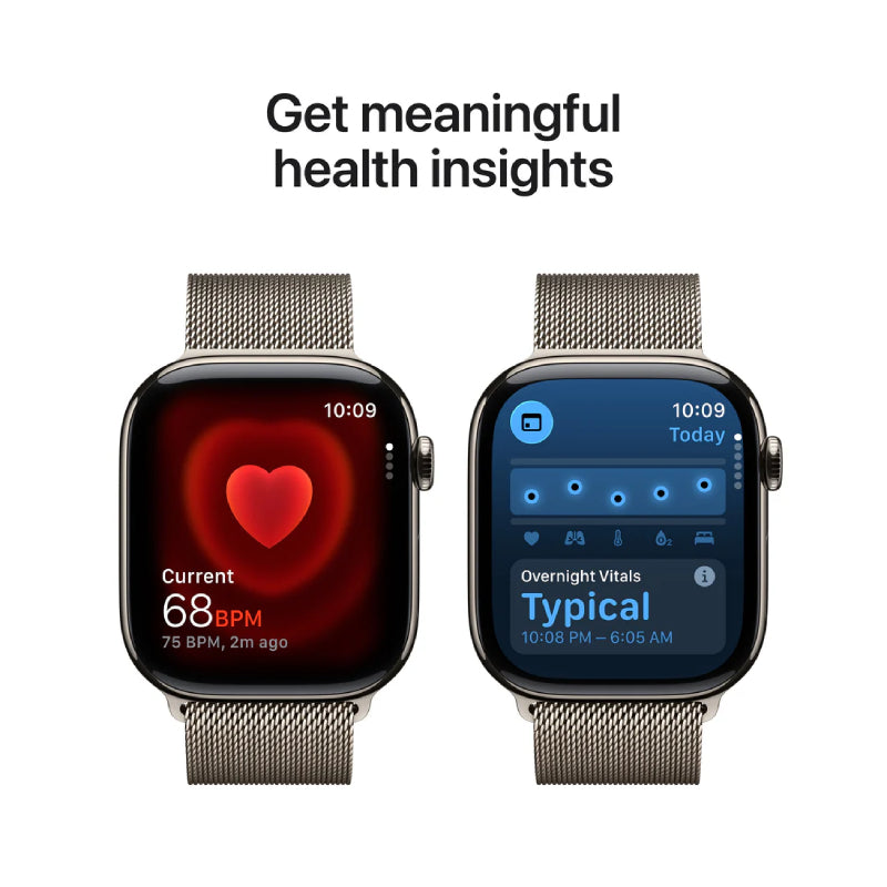 Apple Watch Series 11 - LTPO OLED / 64GB / 46mm / Bluetooth / Wi-Fi + Cellular / Small/Medium / Natural Titanium Case
