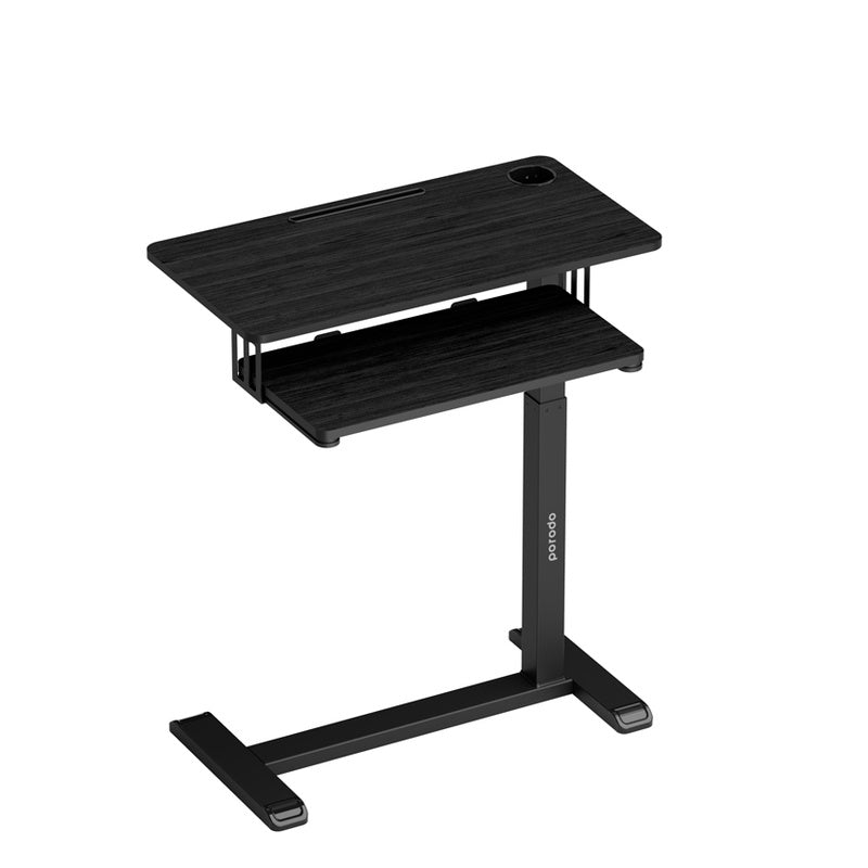 Porodo Height Adjustable Side Desk with Keyboard Tray