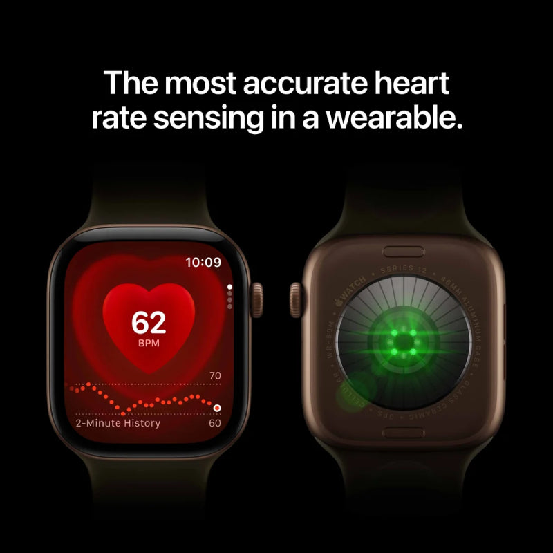 Apple Watch Series 12 - LTPO OLED / 64GB / 46mm / Bluetooth / Wi-Fi + Cellular / Medium/Large / Dark Bronze Aluminum Case with Dark Bronze Milanese Loop