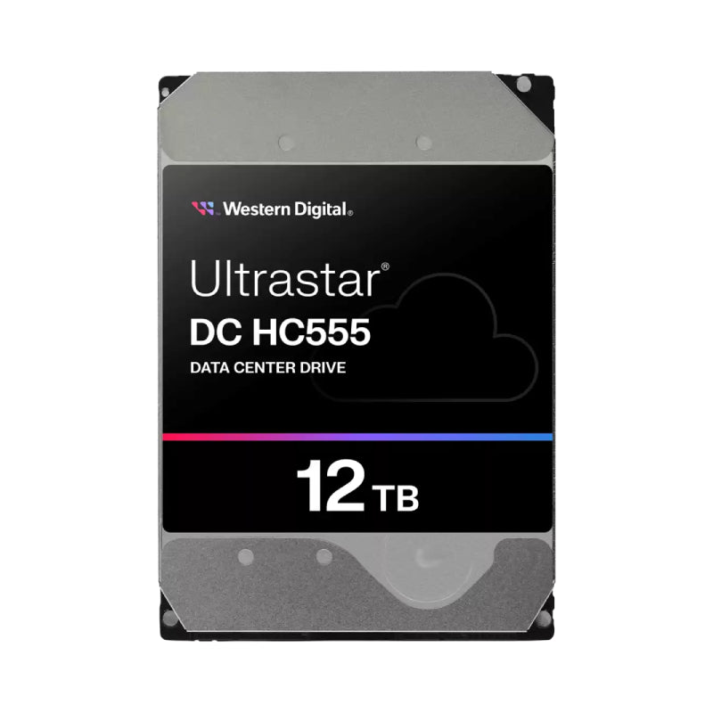 WD Ultrastar HC555 Data Center Hard Drive - 12TB / Up to 269MB/s / SATA-III / 7200 RPM / 512MB