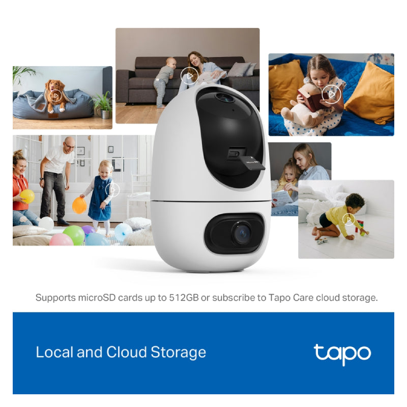 TP-Link Tapo C245D Dual Lens Pan/Tilt Security Camera - 2K 3MP Dual Lens / Up to 15 fps / Two-Way Audio / AI Detection / Night Vision