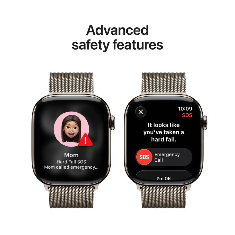 Apple Watch Series 11 - LTPO OLED / 64GB / 46mm / Bluetooth / Wi-Fi + Cellular / Medium/Large / Natural Titanium Case