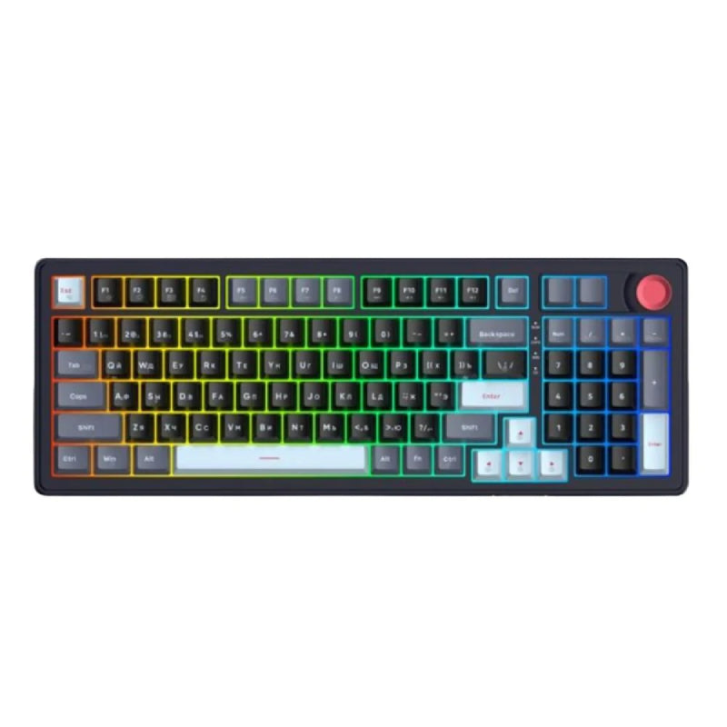 SADES Skyblade 97لوحة مفاتيح  الألعاب  لاسلكي  مضغوط 97 مفتاحًا بنسبة تغطية 98٪ مع RGB مع ومقبض متعدد الوظائفلوحة مفاتيح  أسود