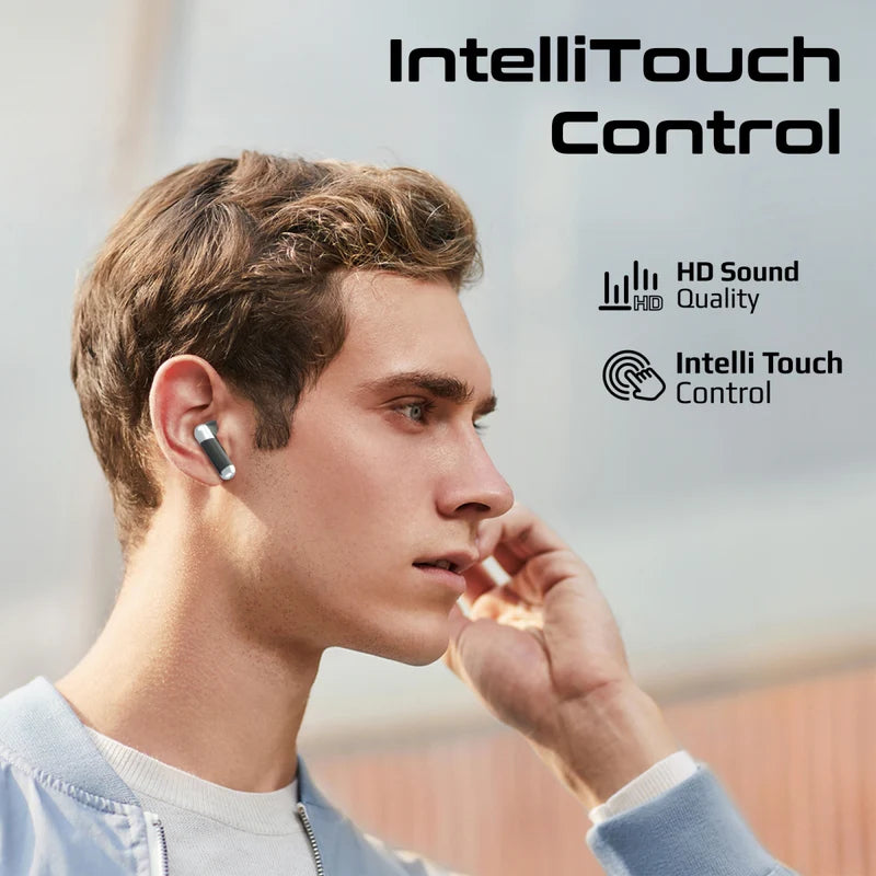 PROMATE TransPods High Definition Transparent TWS Earbuds with IntelliTouch - Bluetooth / 350mAh / Black