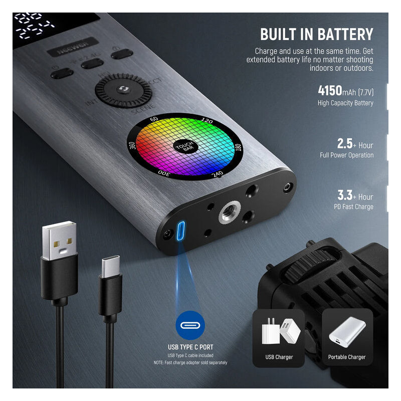 NEEWER BH30S RGB LED Tube Light Wand
