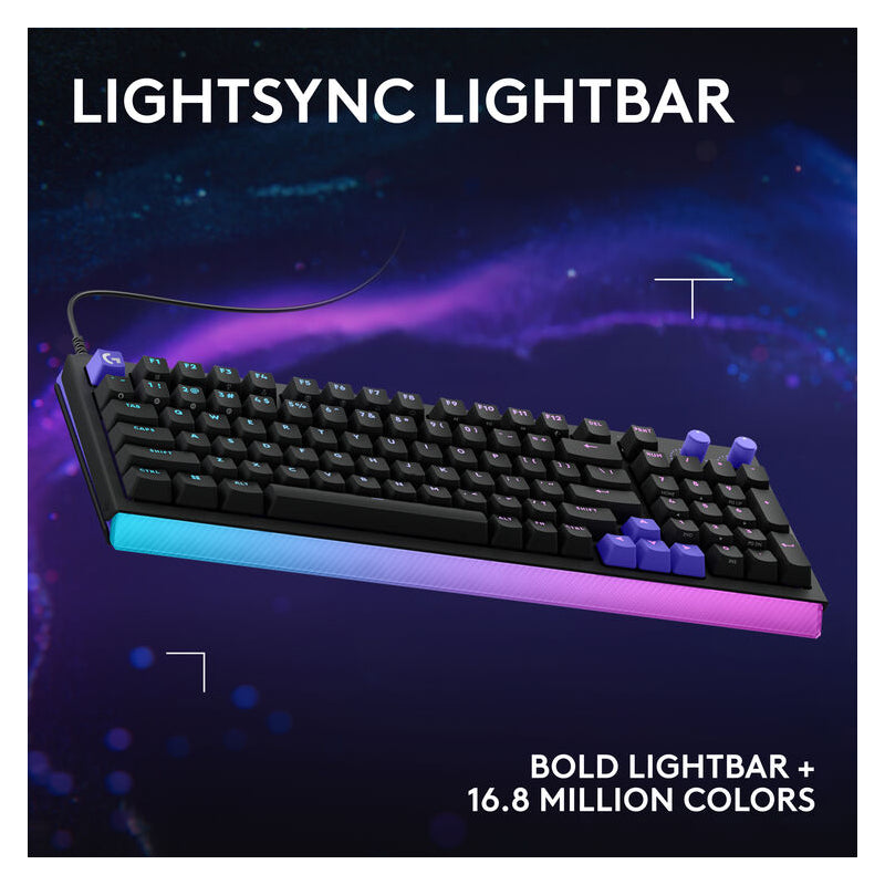 Logitech G512 X 98 Dual Swap TMR Analog / Mechanical Wired Gaming Keyboard Analog Optical Switch With LIGHTSYNC RGB - Black