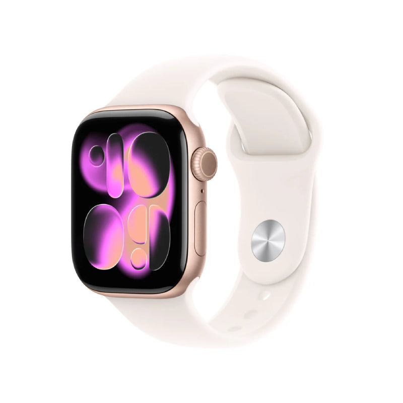 Apple Watch Series 11 - LTPO OLED / 64GB / 46mm / Bluetooth / Wi-Fi / Small/Medium / Rose Gold Aluminum Case with Light