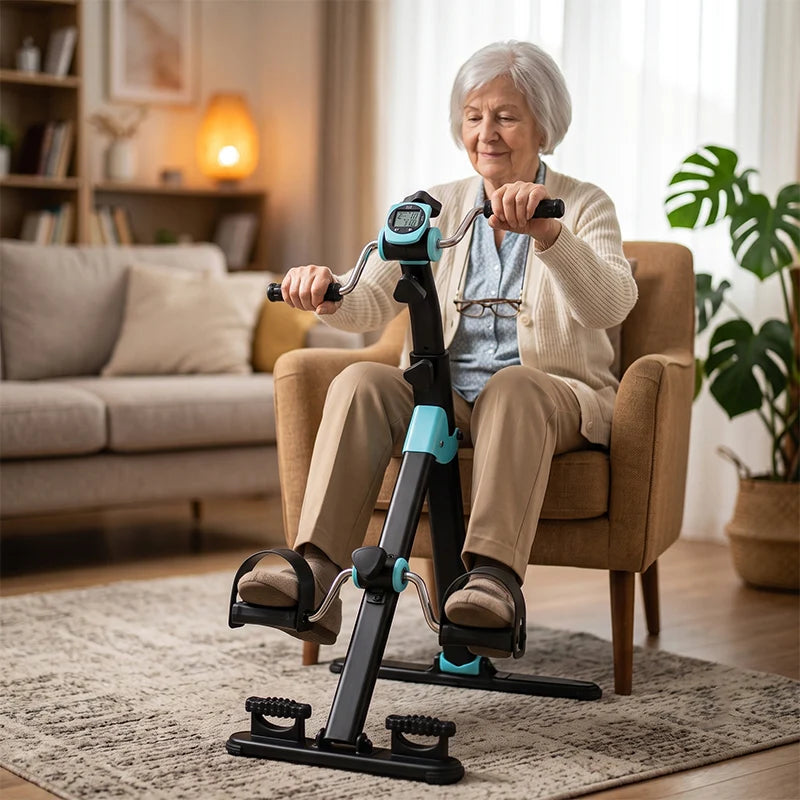 Black Bull Foldable Mini Exercise Bike for Home Office Indoor Use