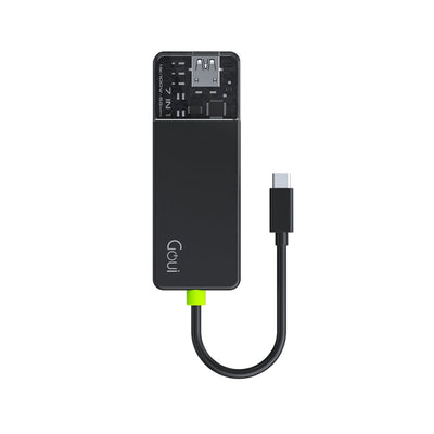 GOUI G-HUB7PORT 7-in-1 multi-port USB-C hub - USB-A/USB-C/HDMI / Black