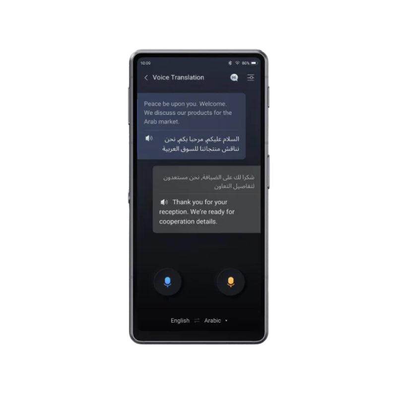 iFLYTEK Dual-Screen Translator 2.0 - 5.48" Main +  2.78" Secondary Display / 128GB / Bluetooth + Wi-Fi / 2750mAh / Black
