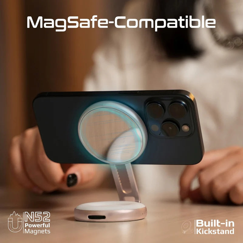 ضوء ال اي دي قابلة لاعادة الشحن  من PROMATE ضوء  قابل للدوران 360 درجة،نحيف ، بتقنيةماج سيف  ضوء  زهري ذهبي