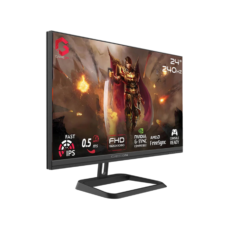 GAMEON Midnight Pro Series GOM24FHD240IPS Gaming Monitor - 24" FHD / 240Hz / 0.5ms / HDMI 2.1 / DP 1.4 - Black