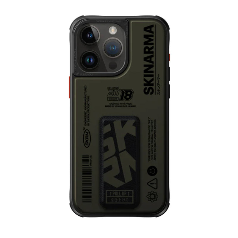 SKINARMA SPUNK Mag-Charge Case - iPhone 15 Pro / Pewter Green