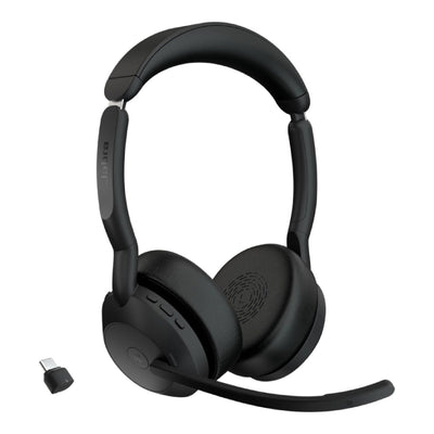 سماعة رأس  Jabra Evolve2 55 Link380c يو اس بي ستيريو سماعة رأس  لاسلكي  أسود