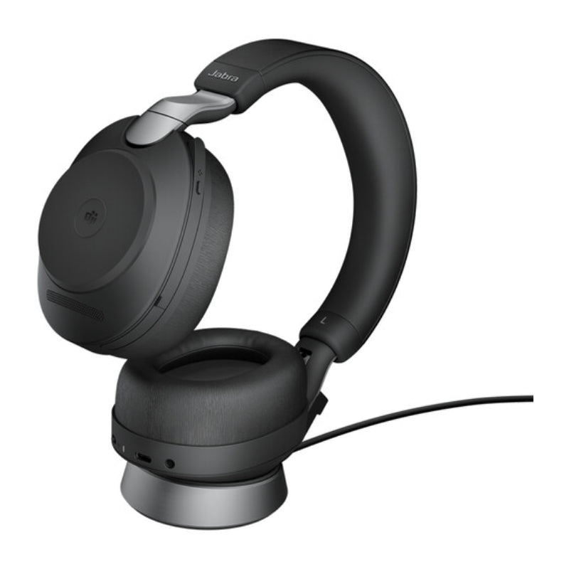 Jabra Evolve2 85 MS Stereo Headphone with Stand - Wireless / USB-A / Black