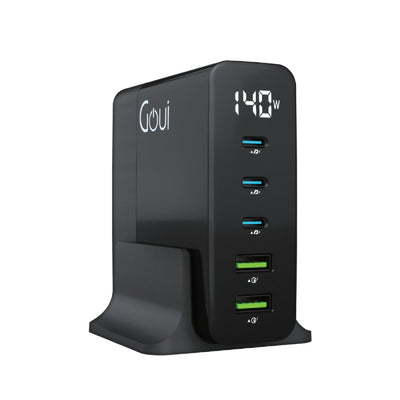 GOUI GaN 140W Desktop Charger - 140W / USB-A/USB-C / Black