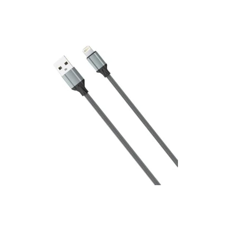 كابل  بيانات  سريع لدنيو كابل  2 متر  لايتننج  يو اس بي/ رمادي