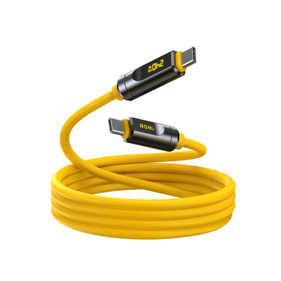 AOHi THE FUTURE Adonis USB4 2.0 240W LED Display USB-C to USB-C Cable - 2M / 120Gbps/ 8K/ PD3.2
