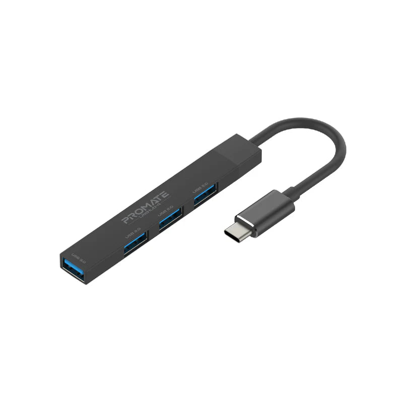 PROMATE 4-in-1 Multi-Port USB-C Hub - USB-A / USB-C / Black – WIBI ...