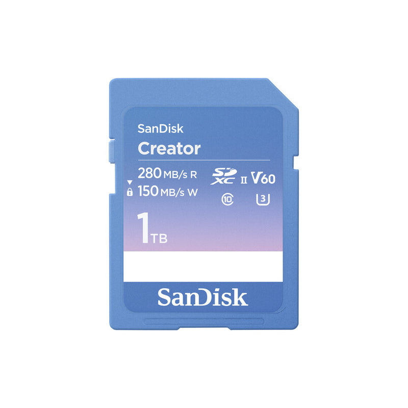 بطاقة  SanDisk Creator SD UHS-II بطاقة  1 تيرابايت  فوق إلى