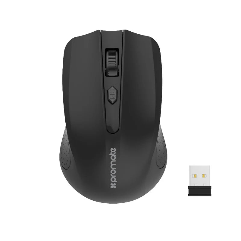 PROMATE Wireless Ergonomic Optical Mouse - 1600 DPI