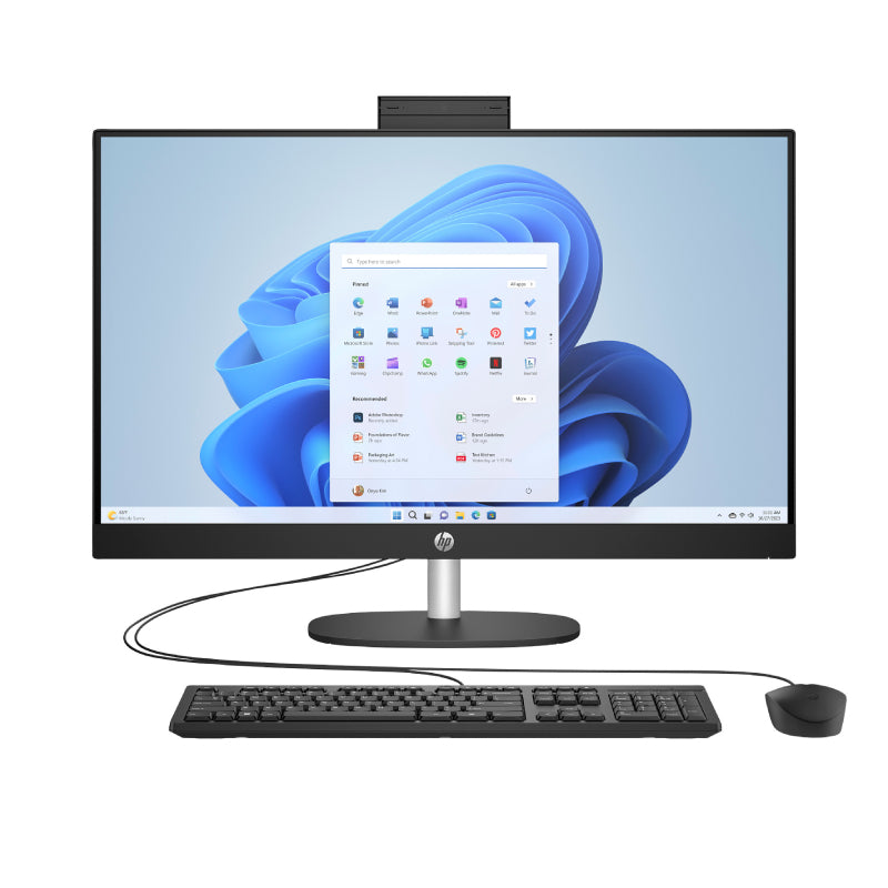 HP 27-CR0024NE AIO PC - i5 / 8GB / 512GB (NVMe M.2 SSD) / 27" FHD Non-Touch / Win 11 Pro / 1YW / Jet Black - Desktop