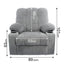 Black Bull Premium Sofa Swivel Rocker Recliner Size - Fabric Light Grey