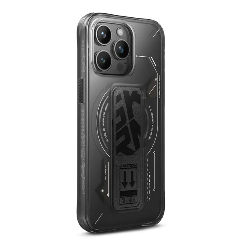 SKINARMA HELIO Mag-Charge Case with Grip-Stand - iPhone 15 Pro / Black