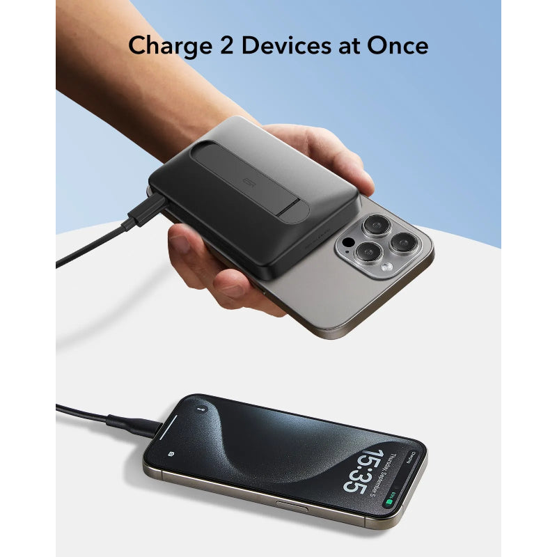 ESR Qi2 MagSlim Kickstand Power Bank - 10000mAh / Black