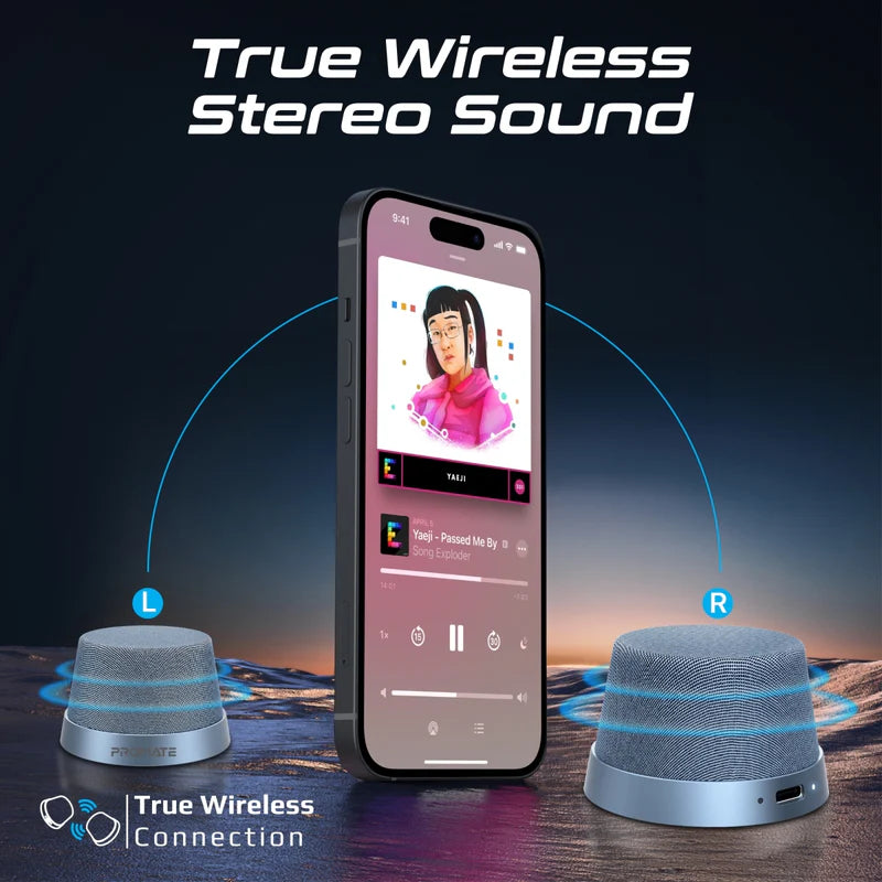 بلوتوث  ميني  عالي الدقة من PROMATE مع متوافق  مع ماج سيف  - أزرق داكن