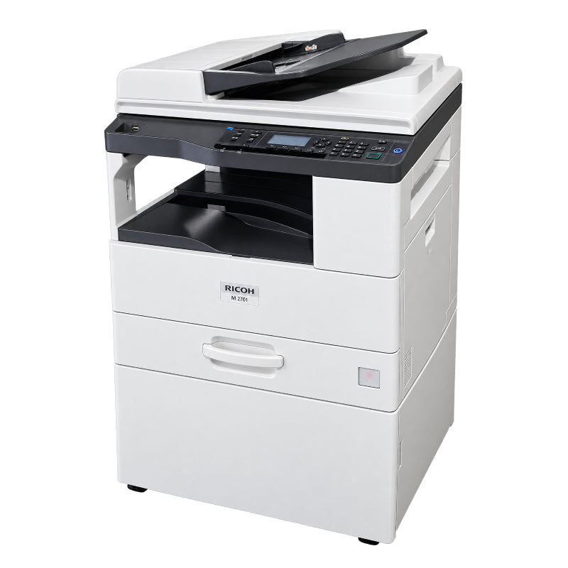 RICOH M 2701 AIO Printer - Up to 27 ppm / 600 x 600 dpi / USB / LAN - MONO Printer (Including Delivery and Installation)