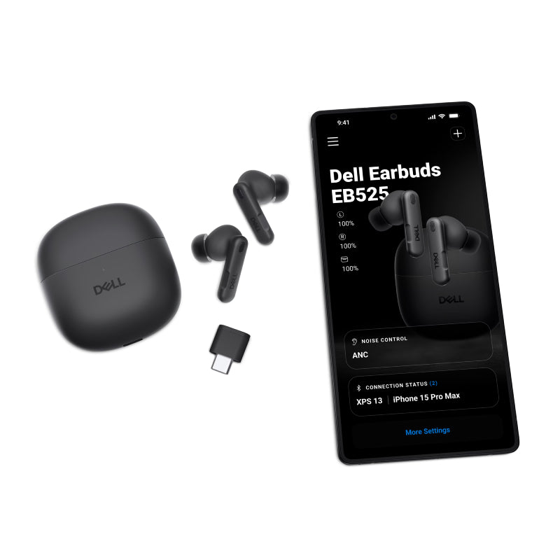 Dell Pro Plus Earbuds (EB525) - Bluetooth / 500 mAh / Black