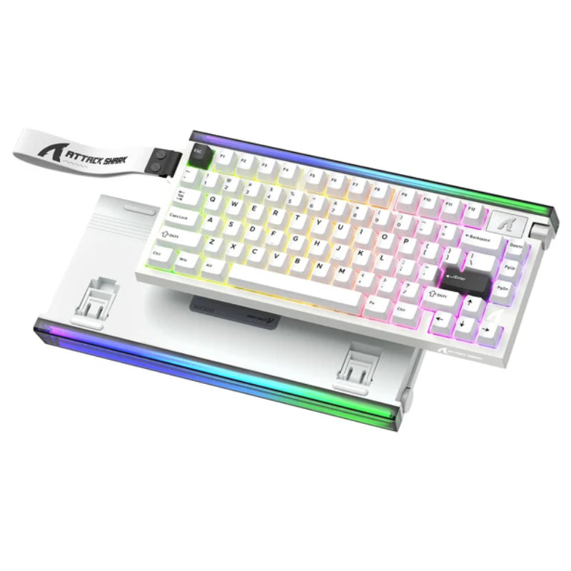 ATTACK SHARK R85 HE Rapid Trigger Keyboard Magnetic Switch with Custom Lightbox - White