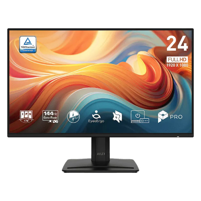 MSI Pro MP242 E14A - 24" FHD / 1ms / Up to 144Hz / HDMI/DisplayPort/VGA / Business Monitor - Black