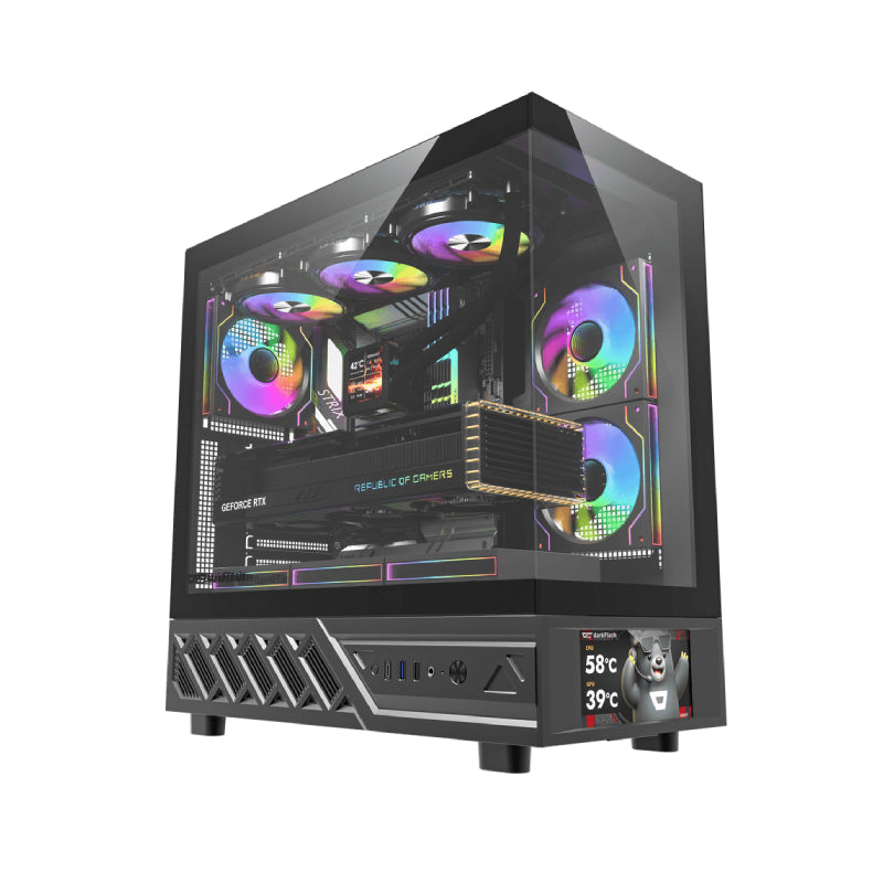 darkFlash Gaming PC - Intel Core i7-14700F / B760M BOMBER DDR5 Motherboard / 16GB DDR5 RAM / 1TB (NVMe M.2 SSD) / RTX 5070 12GB Graphic Card / 750W Power Supply