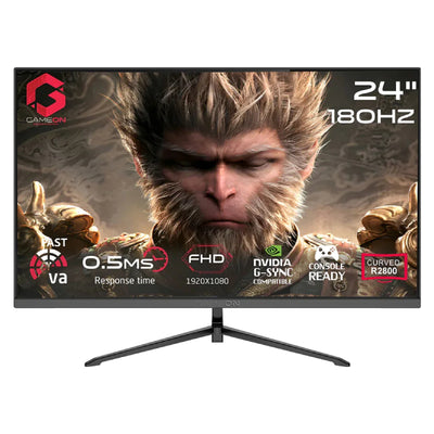 GAMEON GC24F180VA Pro Series FHD Curved Gaming Monitor - 24" FHD / 180Hz / 0.5ms / HDMI 2.1 / DP 1.4 - Black