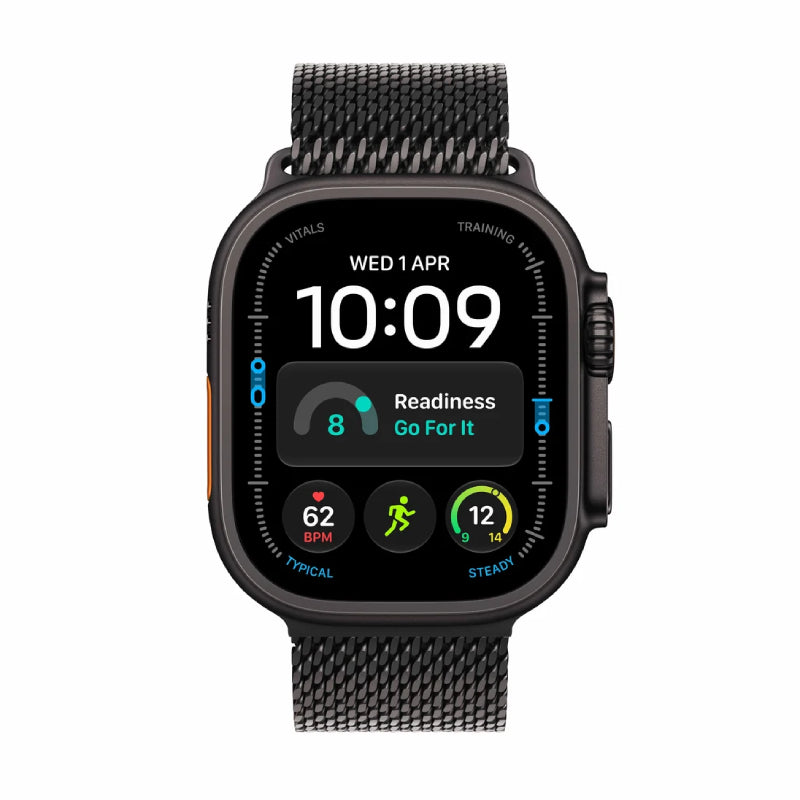Apple Watch Ultra 4 - LTPO OLED / 64GB / 49mm / Bluetooth / Wi-Fi / Cellular / Medium / Black Titanium Case with Black Milanese Loop