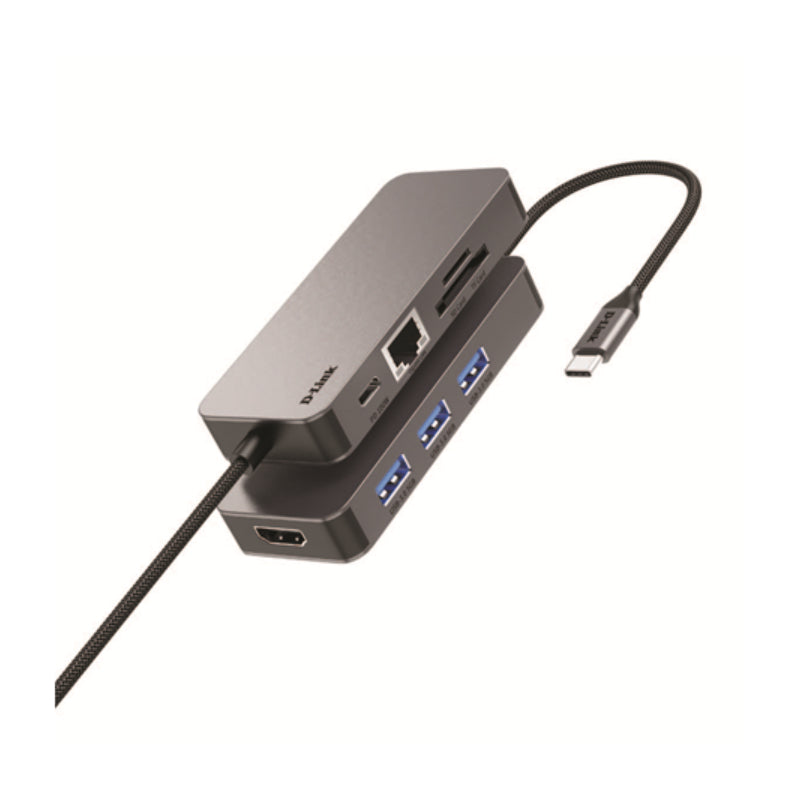 D-Link (DUB-C108) 8-in-1 USB Adapter - USB-A 3.1 / HDMI / USB-C / Giga ...