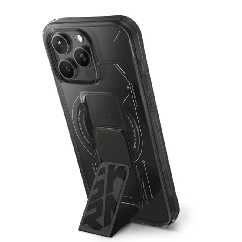 SKINARMA HELIO Mag-Charge Case with Grip-Stand - iPhone 15 Pro / Black