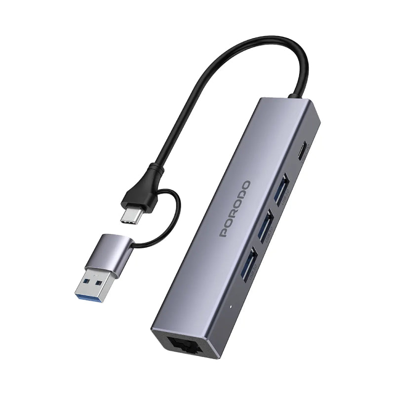 موزع بورودو 5 في 1منفذ موزع للشحنمعدل  نقل  5 جيجابت في الثانيةمعدل  رمادي