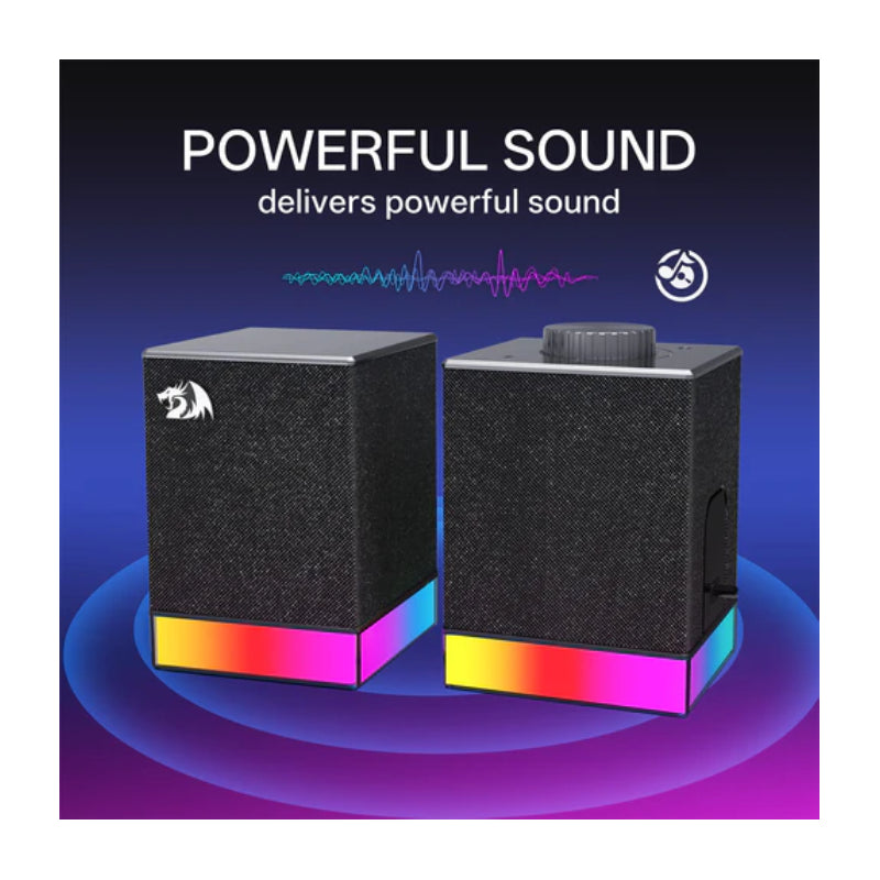 Redragon GLYPH GS517 PC Gaming Speaker - Dual BT 5.0 / USB / 4000mAh / 8 RGB