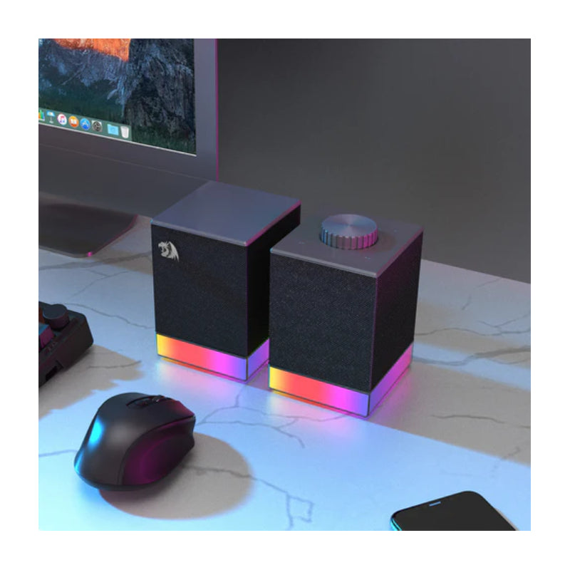 Redragon GLYPH GS517 PC Gaming Speaker - Dual BT 5.0 / USB / 4000mAh / 8 RGB