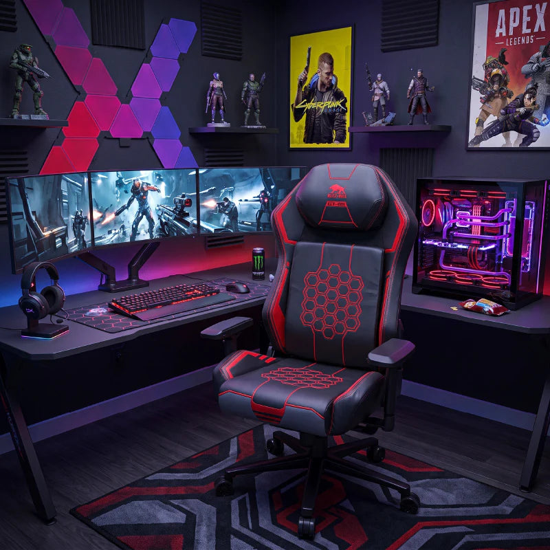 Black Bull Super Pro Gaming Chair - Black+Red