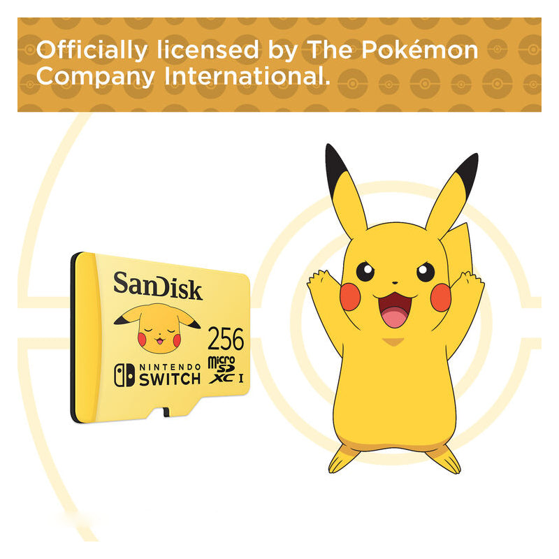 بطاقة  microSD من SanDisk Pokemon بطاقة  256 جيجابايت  فوق  نقل فوق إلى