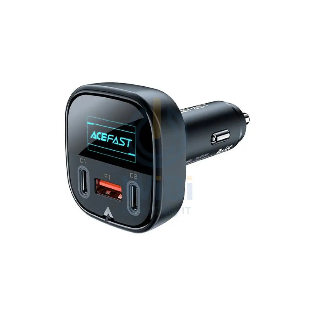 ACEFAST B5 101W (2C + A) metal car charger with OLED smart display - Black Accessories > Power Adapters