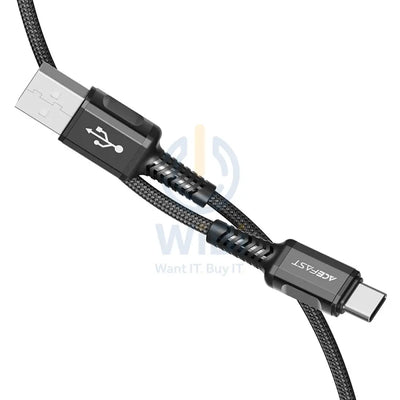 ACEFAST C1-04 USB-A to USB-C aluminum alloy charging data cable - Black Accessories > Cables & Converters > Cables