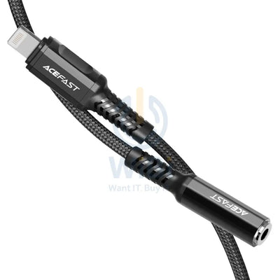 ACEFAST C1-05 Lightning to 3.5mm aluminum alloy headphones adapter cable - Black Accessories > Cables & Converters >
