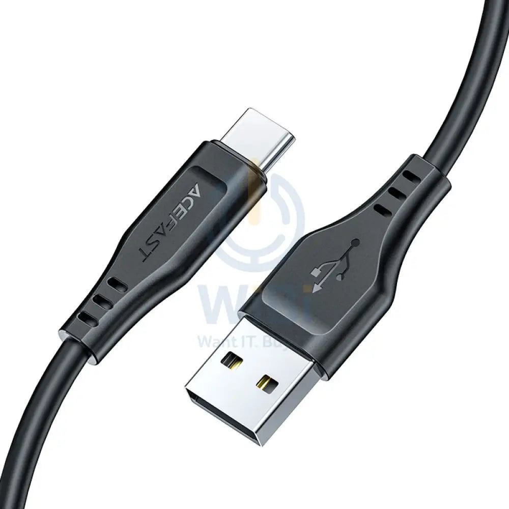 ACEFAST C3-04 USB-A to USB-C TPE charging data cable - Black Accessories > Cables & Converters