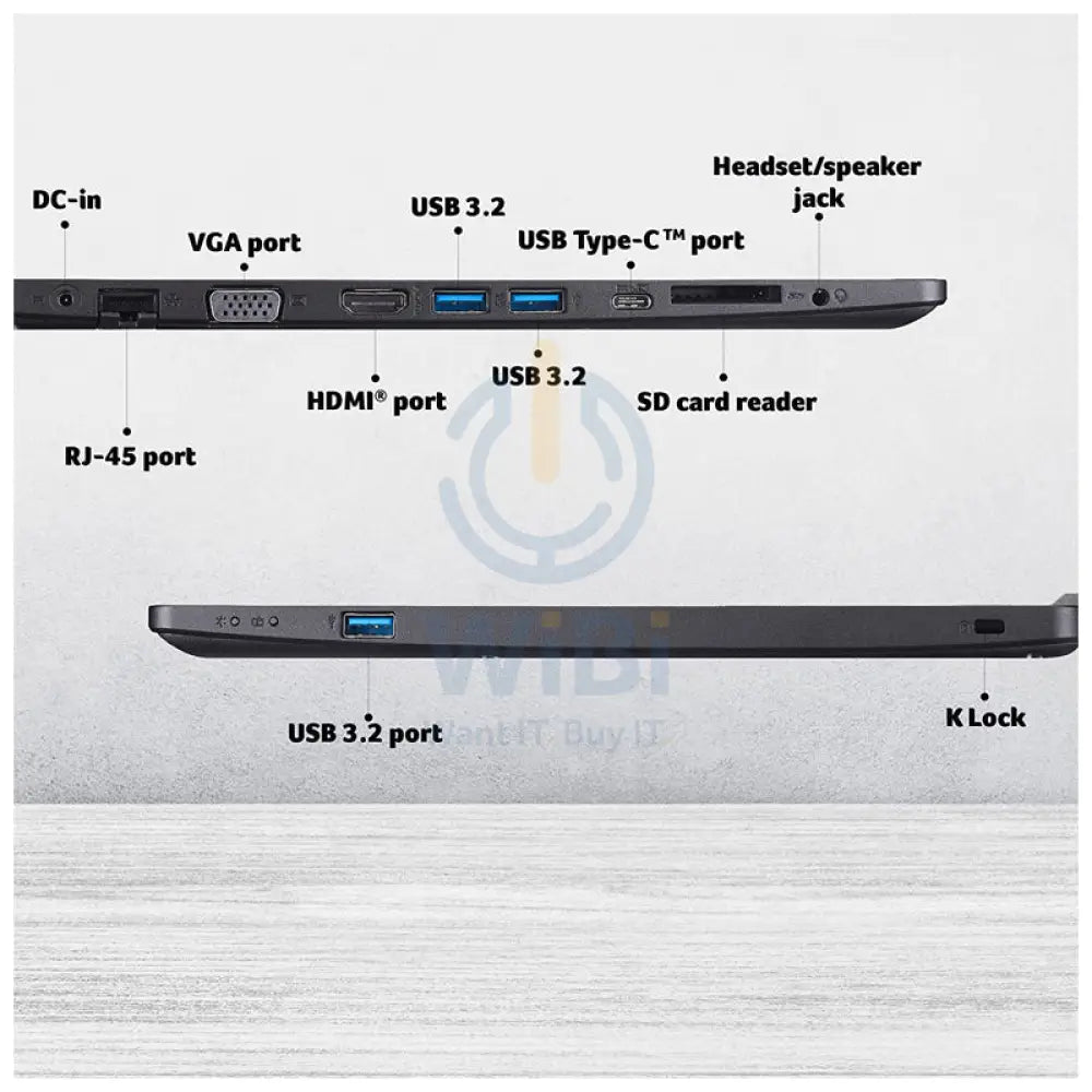 آيسر TravelMate P2 TMP214-53 - 14.0 بوصة FHD / آي 7 / 32 جيجابايت / 512 جيجابايت (NVMe م.2 إس إس دي) / ضمان سنة / الإنجليزية / إنجليزي / صخري / أسود  دوس